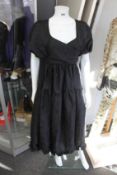 An as new Cecilie Bahnsen Ammi Garden Millefleurs dress in black (UK 10 - RRP £530).
