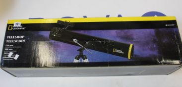 A Bresser National Geographic Reflector Telescope 114/900.