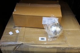 Sixty six boxed as new Globe Home Christmas Baubles (GCD4005 silver and gold).