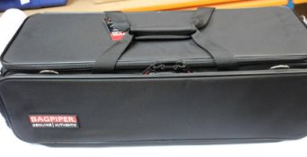 An as new Bagpiper Authentic semi-rigid pipe case in Black.