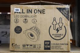 Forty eight boxed as new Bright-Source All in One LED downlights (230-465).