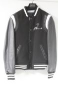 An as new Philipp Plein Signature stripe-trimmed bomber jacket (S - RRP £1,185).