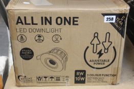 Thirty boxed as new Brite Source 230465 All-In-One 8w/10w Downlights.
