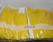 Three as new Captain Corsaire Regate Ete jackets in yellow (Size 42 - RRP £65 each).