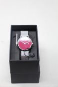 A women's as new Coluri Kahlo watch in scarlet (RRP £139).