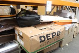 A quantity of assorted automotive parts and related items.