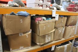 Eight boxes of pre-owned clothing and related items.