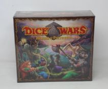 Four boxed as new Dice Wars - Heroes of Polyphedra board games.