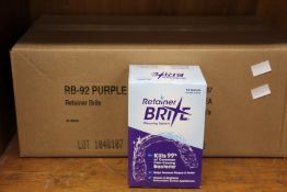 Twelve boxes of Retainer Brite - Cleaning Tablets (96 each, Exp: 01/24).