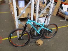 A pre-owned Orbea Rallon mountain bike medium frame in blue.