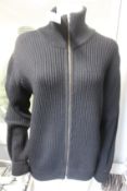 An as new Maison Martin Margiela Camionneur ribbed heavy trucker zip knit (XL - RRP £450).
