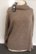 An as new Rails Imogen oversized cashmere rollneck jumper in hazelnut (L - RRP £280).