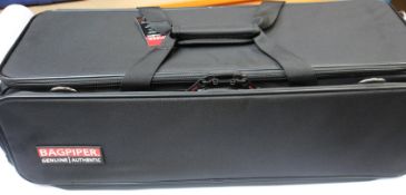 An as new Bagpiper Authentic semi-rigid pipe case in Black.