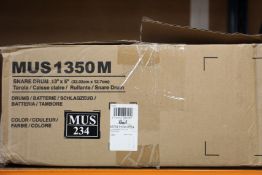 A Pearl Modern Utility Snare Drum (MUS 1350M).