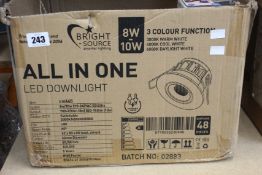 Thirty boxed as new Brite Source 230465 All-In-One 8w/10w Downlights.