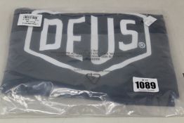 Six as new Deus Ex Machina Shield T-shirts in navy (S, M, L, XL, XXL, XXXL - RRP £32 each).