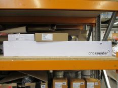 An as new Crosswater floor standing bath shower mixer in brushed brass, an as new Crosswater MPRO