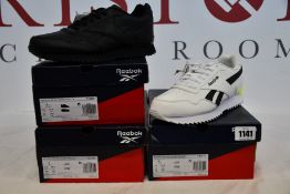 Three pairs of children's as new Reebok Royal Glide trainers (UK 5.5).