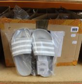 Ten pairs of as new Adidas Adilette Aqua slides (All UK 5).
