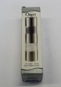 Twenty as new Ozeri stainless steel salt and pepper duo grinders.