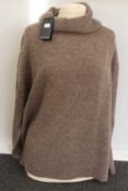 An as new Rails Imogen oversized cashmere rollneck jumper in hazelnut (M - RRP £280).
