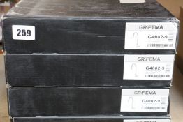 Four boxed as new G4002-9 Kitchen Sink Mixer Taps with Flexible Spouts in grey.