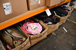 Six boxes of assorted bags/holdalls.