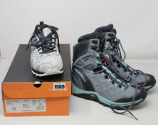 A pair of women's as new Merrell Vibram Arctic grip boots (UK 7, no box) and women's Alpine sneakers
