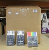 A large quantity of Stationery Island D60 dry wipe chalk markers (Approximately 130 boxes, 4 items