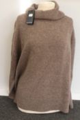 An as new Rails Imogen oversized cashmere rollneck jumper in hazelnut (L - RRP £280).