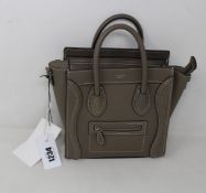 An as new Celine Nano handbag in drummed calfskin (RRP £1750).