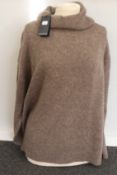 An as new Rails Imogen oversized cashmere rollneck jumper in hazelnut (L - RRP £280).