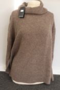 An as new Rails Imogen oversized cashmere rollneck jumper in hazelnut (L - RRP £280).