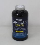 Forty eight bottles of 240 softgels Mayfair Nutrition Omega 3 Fish Oil 100mg Capsules (with 660mg