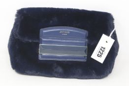 An as new Jimmy Choo Baby Carolina faux fur bag in navy (No tags but item is as new - RRP £495).