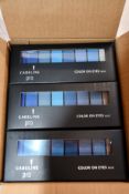 Eighteen Careline Pro colour on eyes Blue eye shadow palettes.