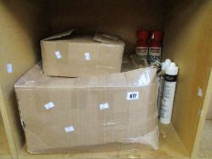 A quantity of assorted sealants, adhesives and related items.
