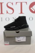 A pair of as new Balenciaga Speed lace-up sneakers in black (EU 43).