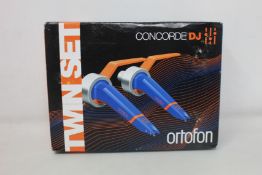 A boxed as new Ortofon Concorde DJ Twin Set.
