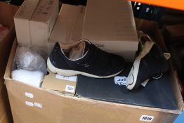 A quantity of as new footwear to include Geox, XTI, Hoka, Francesco Milano, Toms, Carvela and