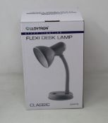 Twenty boxed as new Lloytron 35w 'Classic' Flexi Desk Lamps in white (L958WH).