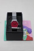 A women's as new Coluri Kahlo watch in scarlet (RRP £139).