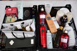 A quantity of as new beauty products to include Neals Yard, Sakare, Olaplex, Clinique, Liz Earl, The
