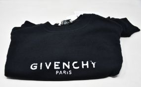 An as new Givenchy black cropped sweatshirt (M - RRP £202).