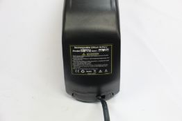 An unbranded Ebike rechargeable lithium battery (Model: DL-4818, 48V 18Ah).