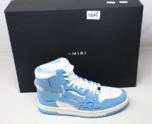 A pair of as new Amiri Skel Top sneakers in powder blue/white (EU 41 - RRP £550).