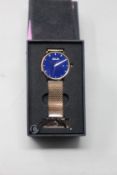 A women's as new Coluri Kahlo watch in navy (RRP £139).
