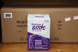 Twelve boxes of Retainer Brite - Cleaning Tablets (96 each, Exp: 01/24).