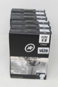 Six men's as new Assos Skin Layers Clima Code 1/3 short sleeve tops (2 x M, 2 x L/XL, 2 x XLG/TIR).