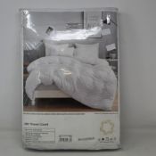 Ten as new Seventh Stitch King Duvet Sets in white.